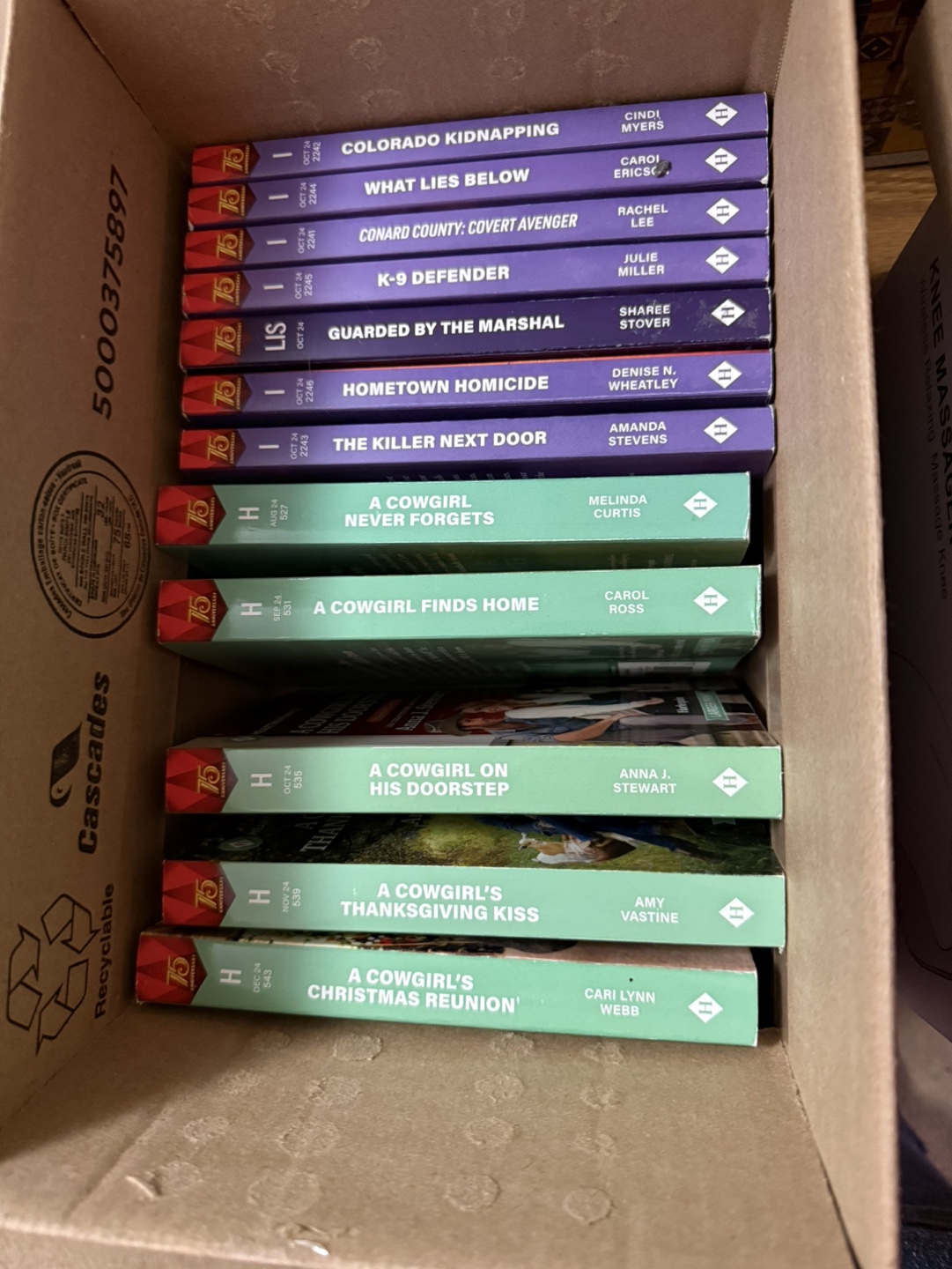 14-75th Anniversary Harlequin Intrigue novels