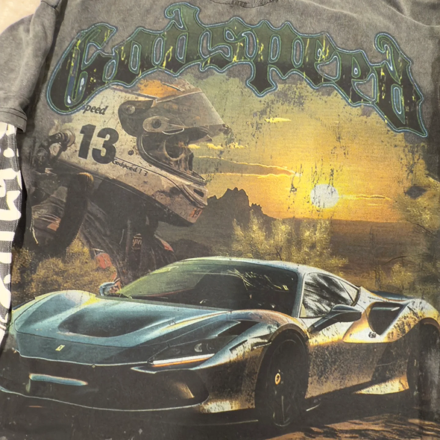 Godspeed Sunset Drift Long Sleeve (Grey Wash)  Size S image indicator(4)