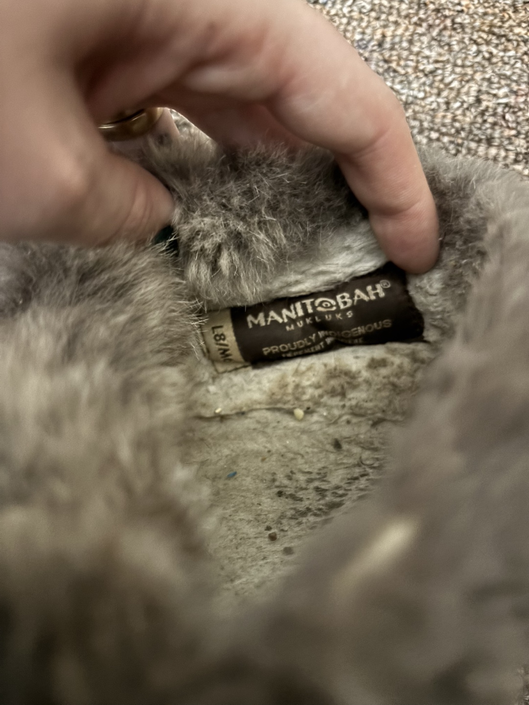 Manitobah Mukluks Tipi Slippers - Charcoal - Size L/9-10 - photo 2