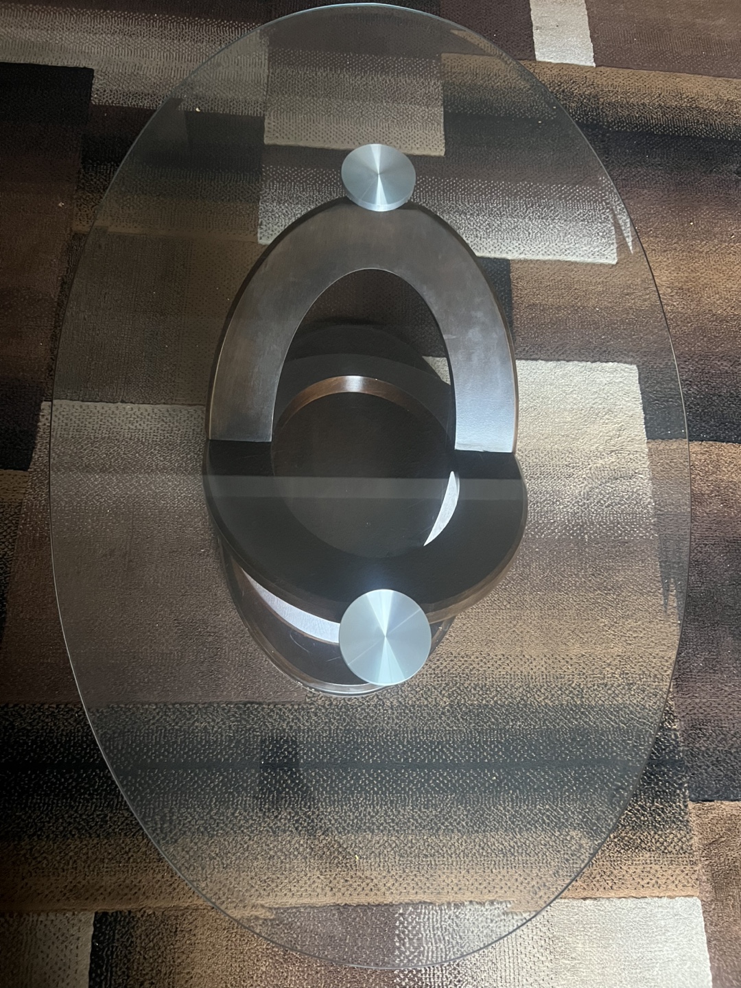 Glass Top Coffee Table with Unique Base - photo 2