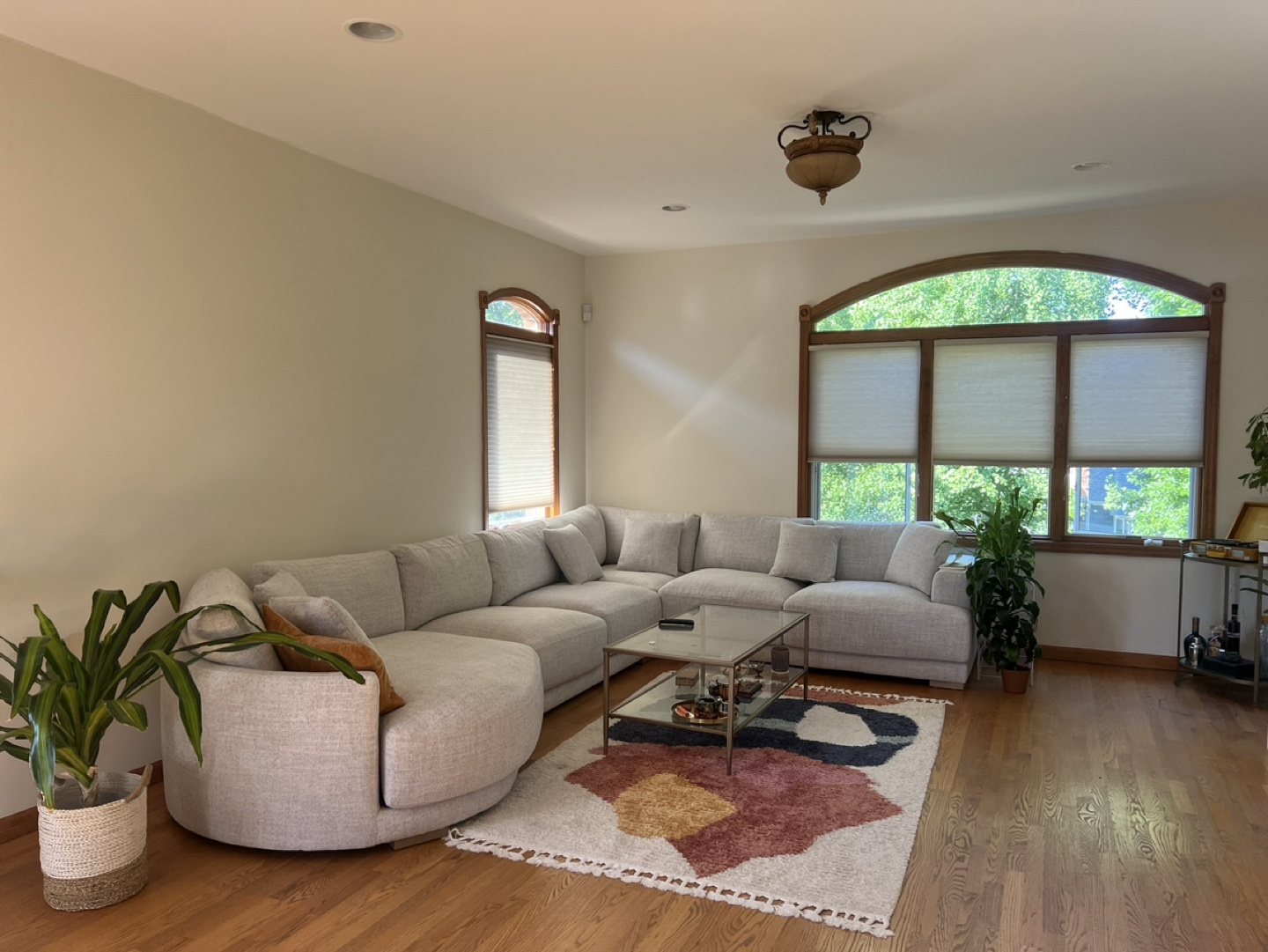 Modern Sectional Sofa - Light Grey