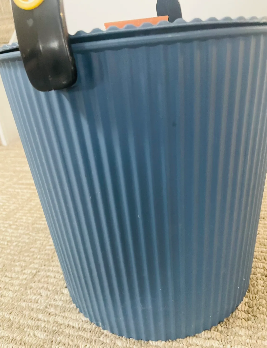 Blue Plastic Storage Bin with Lid and Handle image indicator(2)