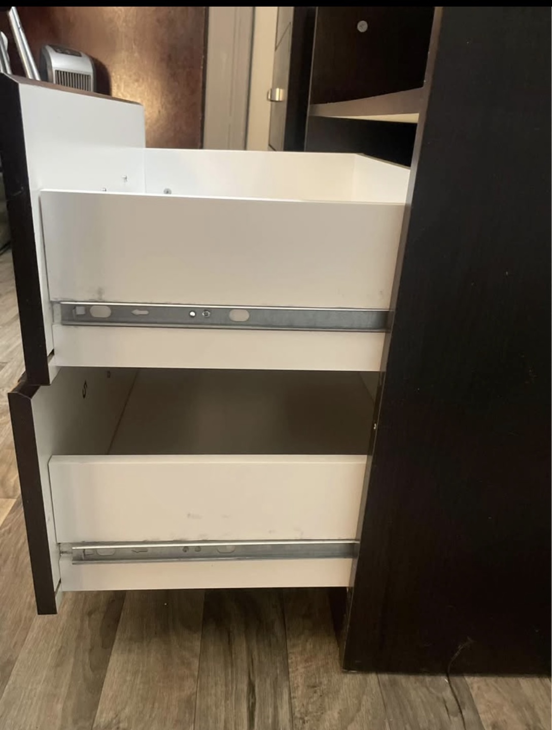 Black 2-Drawer Nightstand - photo 3