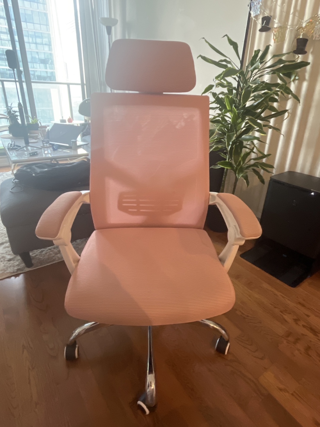 Pink Mesh Office Chair
