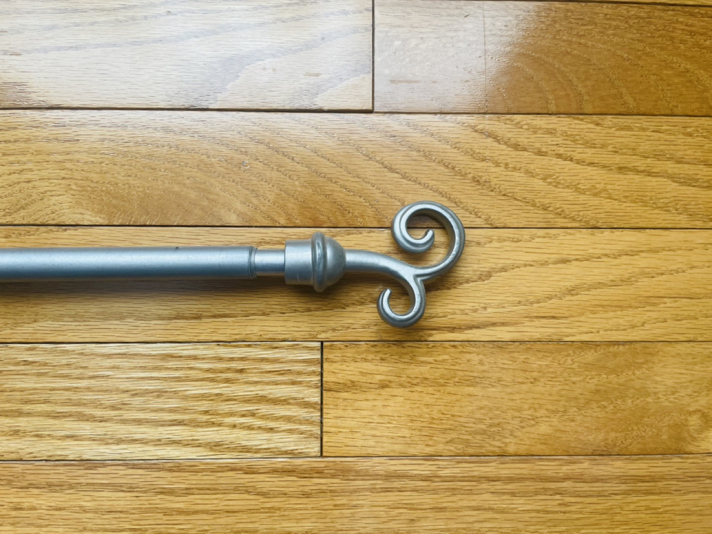 Silver Curtain Rod
