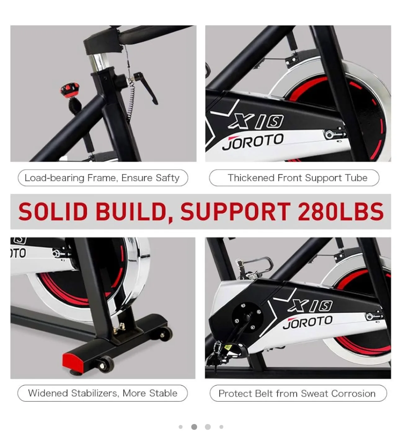 JOROTO X1S Belt Drive Indoor Cycling Bike image indicator(3)