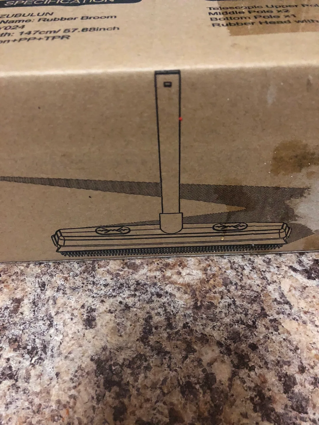 ZUBULUN Rubber Broom and Pet Hair Remover 60.2 Inches image indicator(2)