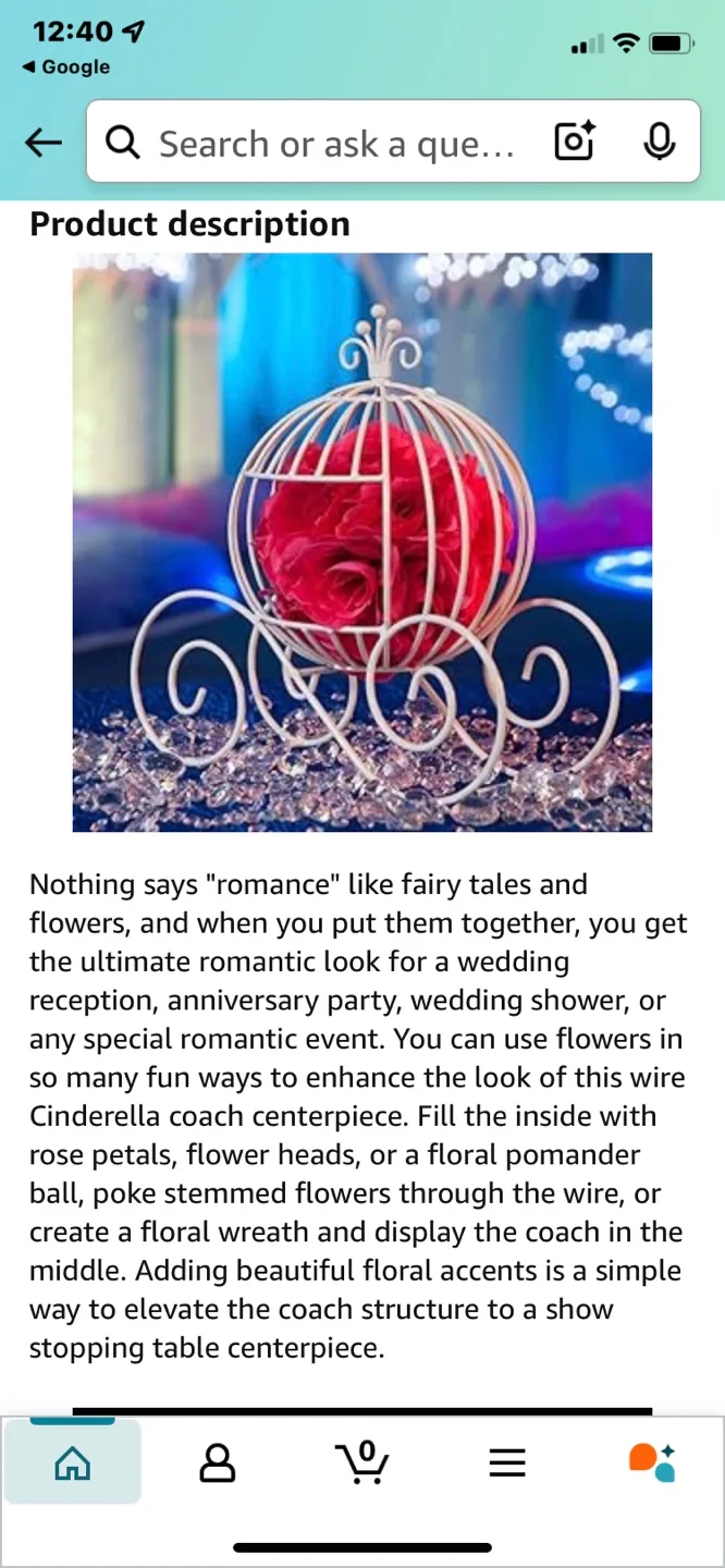 12 Pieces of Cinderella Carriage Centerpiece Wire Frame image indicator(4)