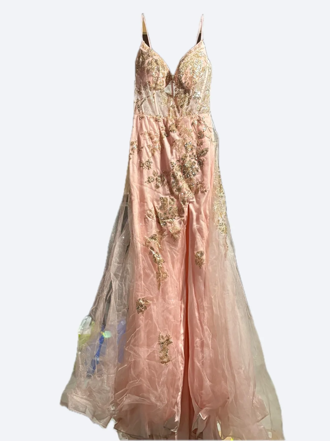 Stunning Blush Pink Sequin Formal Gown image indicator(2)