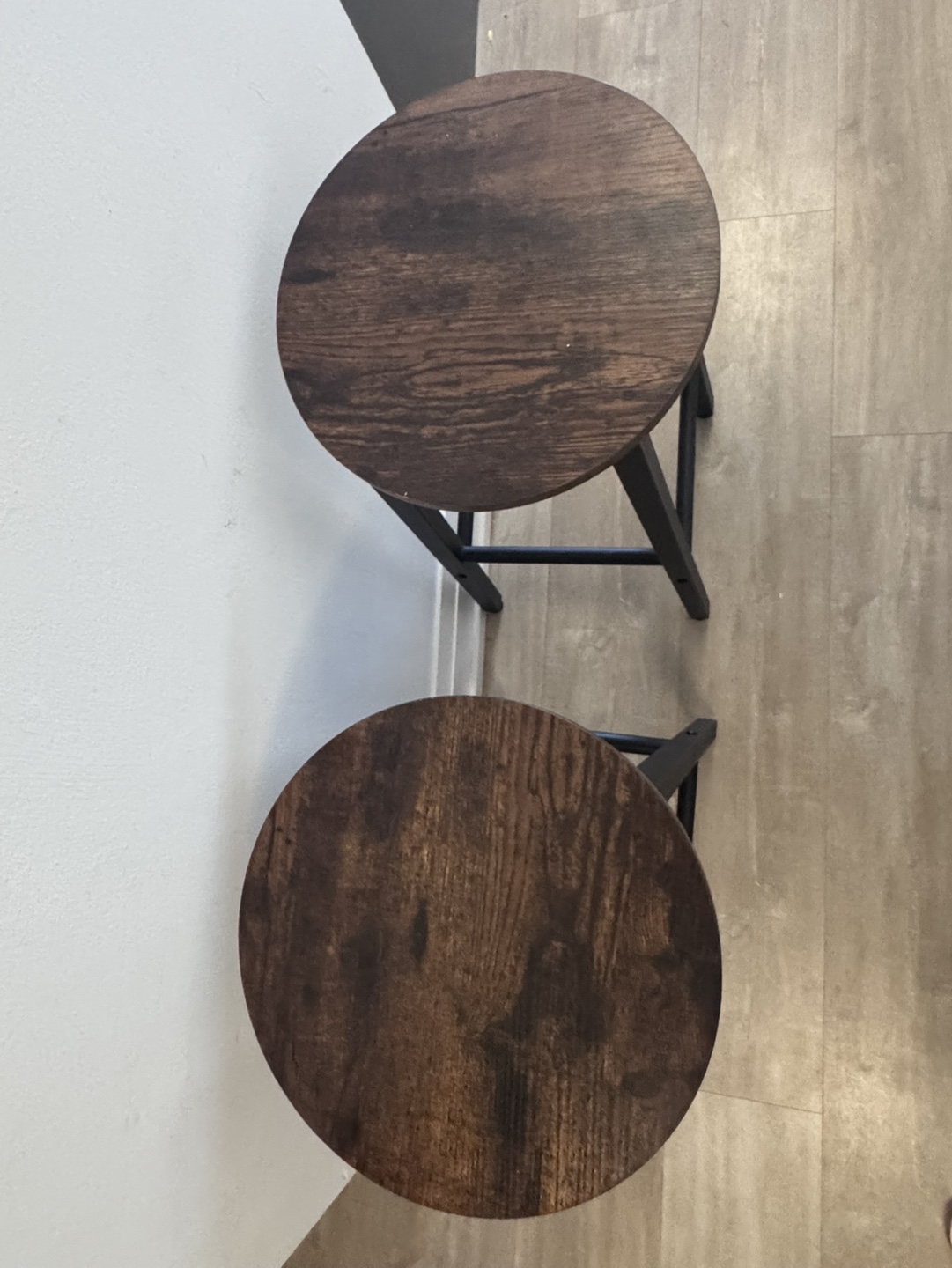 Pair of Brown and Black Bar Stools - photo 4