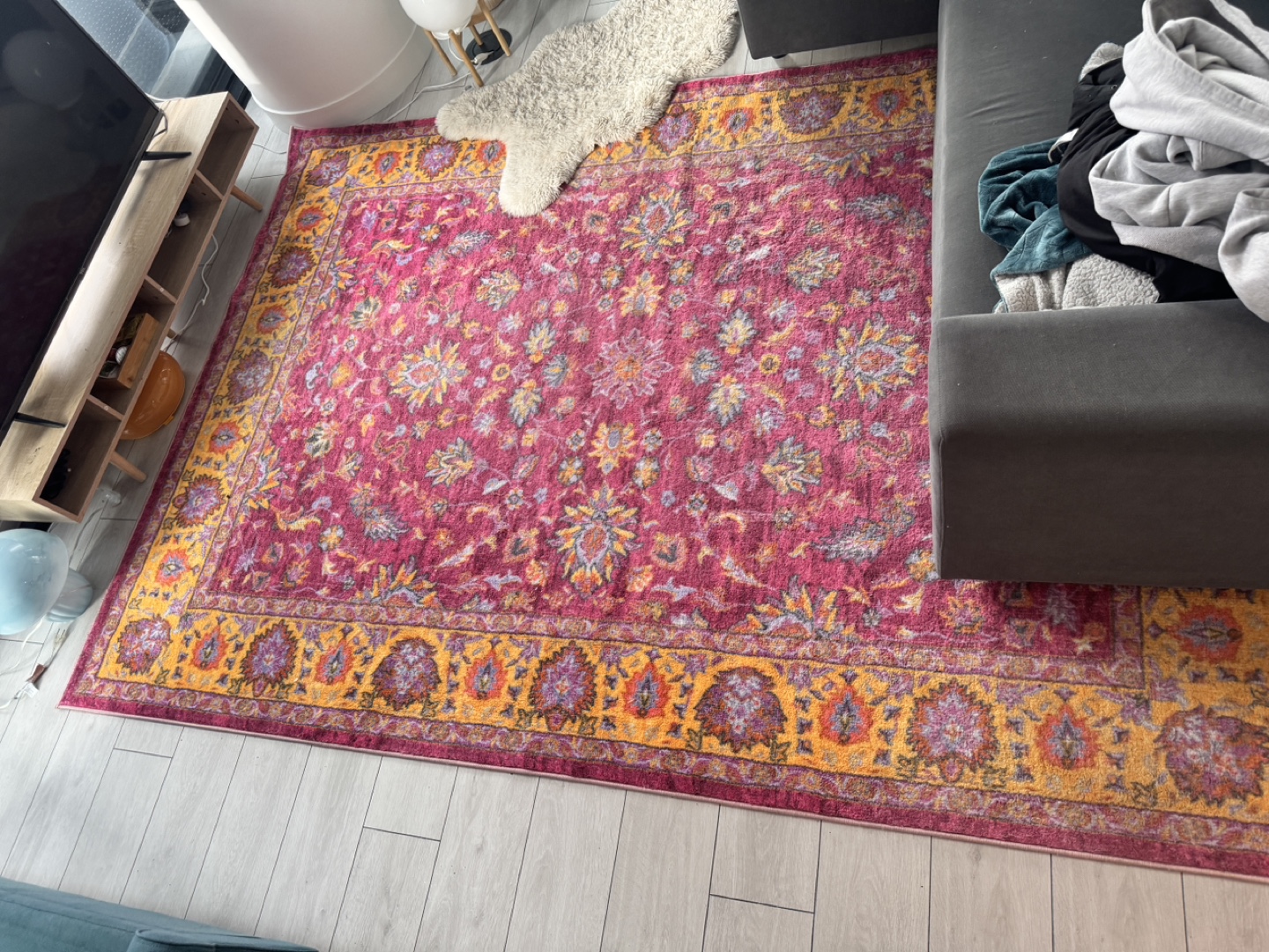 Large Vintage-Style Area Rug 110” x 77 “