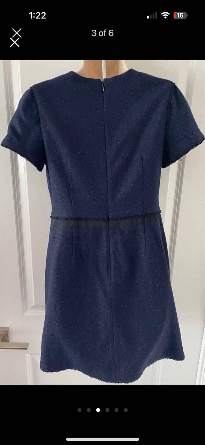 NEW Banana Republic Navy Wool Dress, Lined ~ Size 4 Petite🏈 image indicator(3)