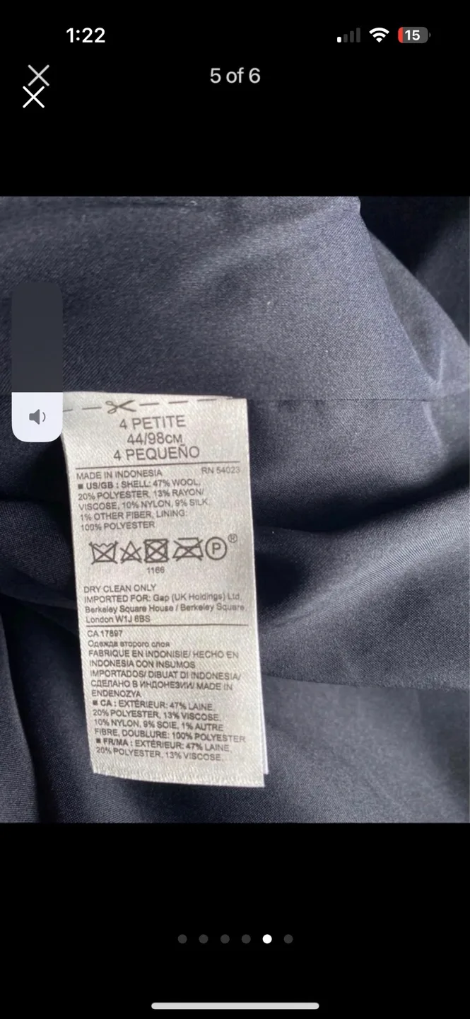 NEW Banana Republic Navy Wool Dress, Lined ~ Size 4 Petite🏈 image indicator(5)