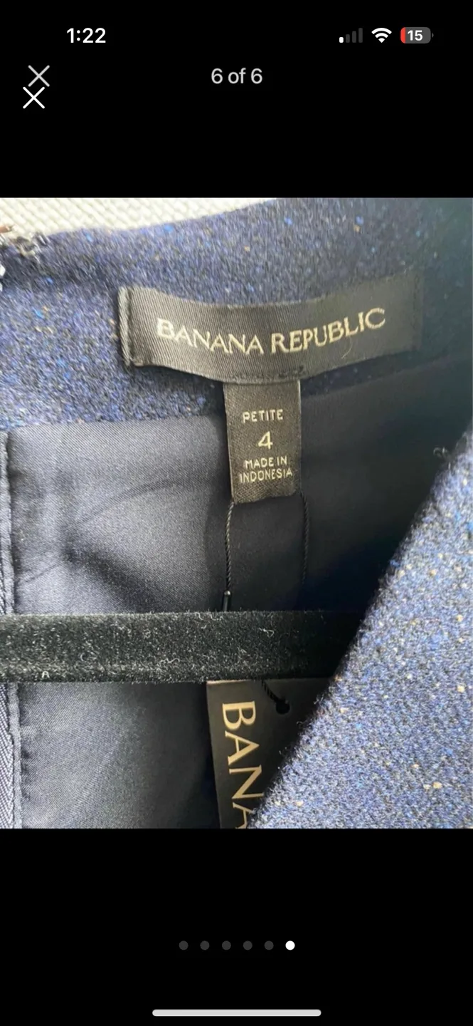 NEW Banana Republic Navy Wool Dress, Lined ~ Size 4 Petite🏈 image indicator(6)