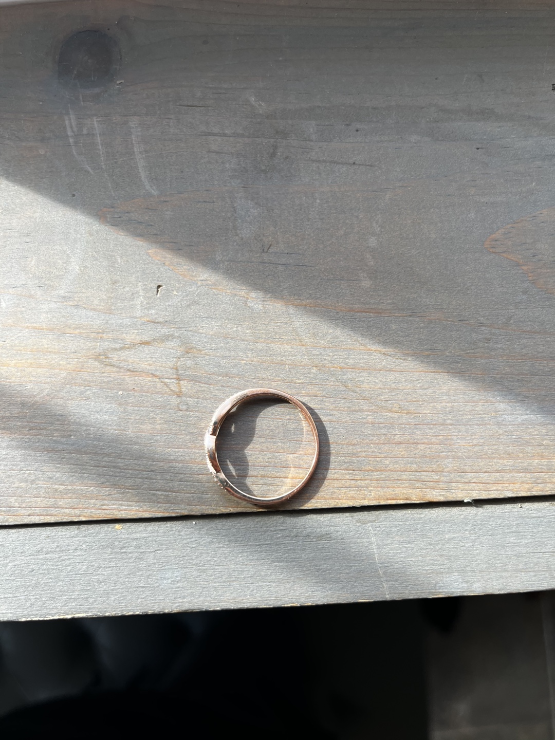 Rose Gold Crossover Ring / size 11 - photo 5