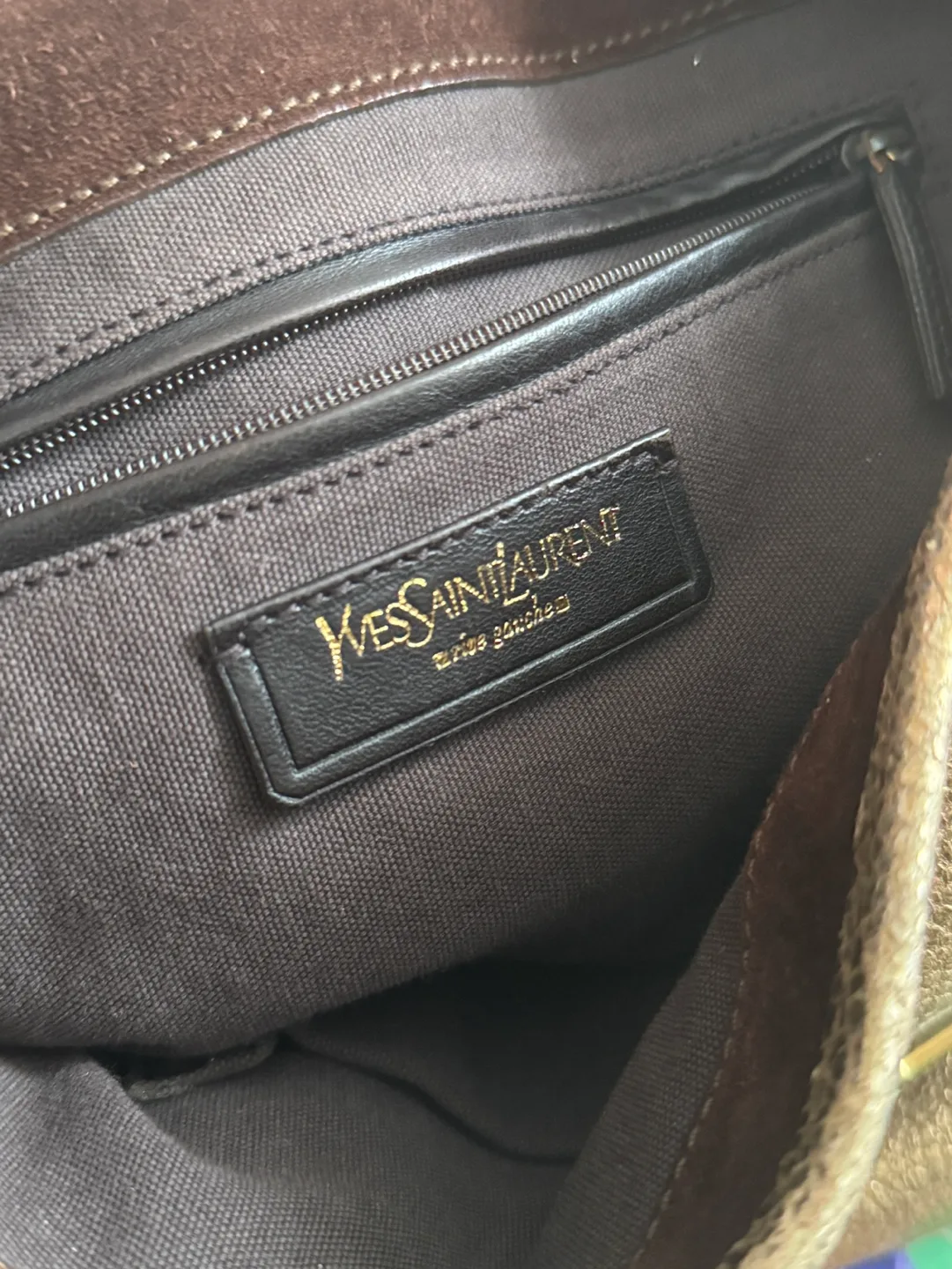 Yves Saint Laurent Gold Leather Shoulder Bag image indicator(5)