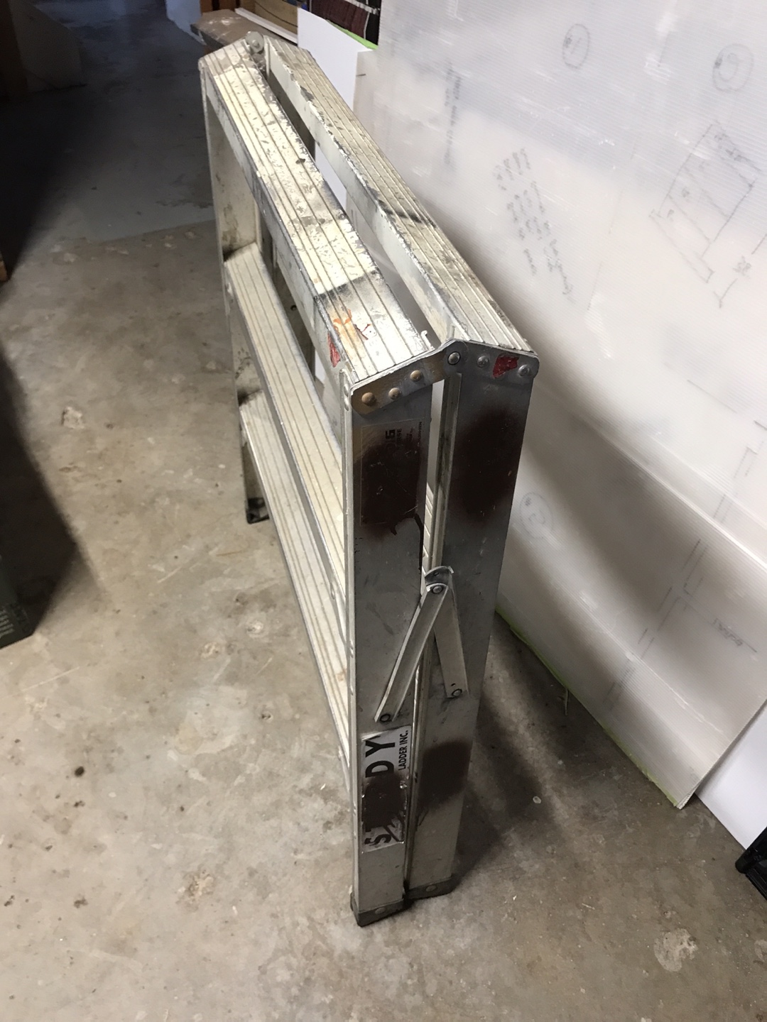 “Sturdy” 3’ scaffold/step ladder.