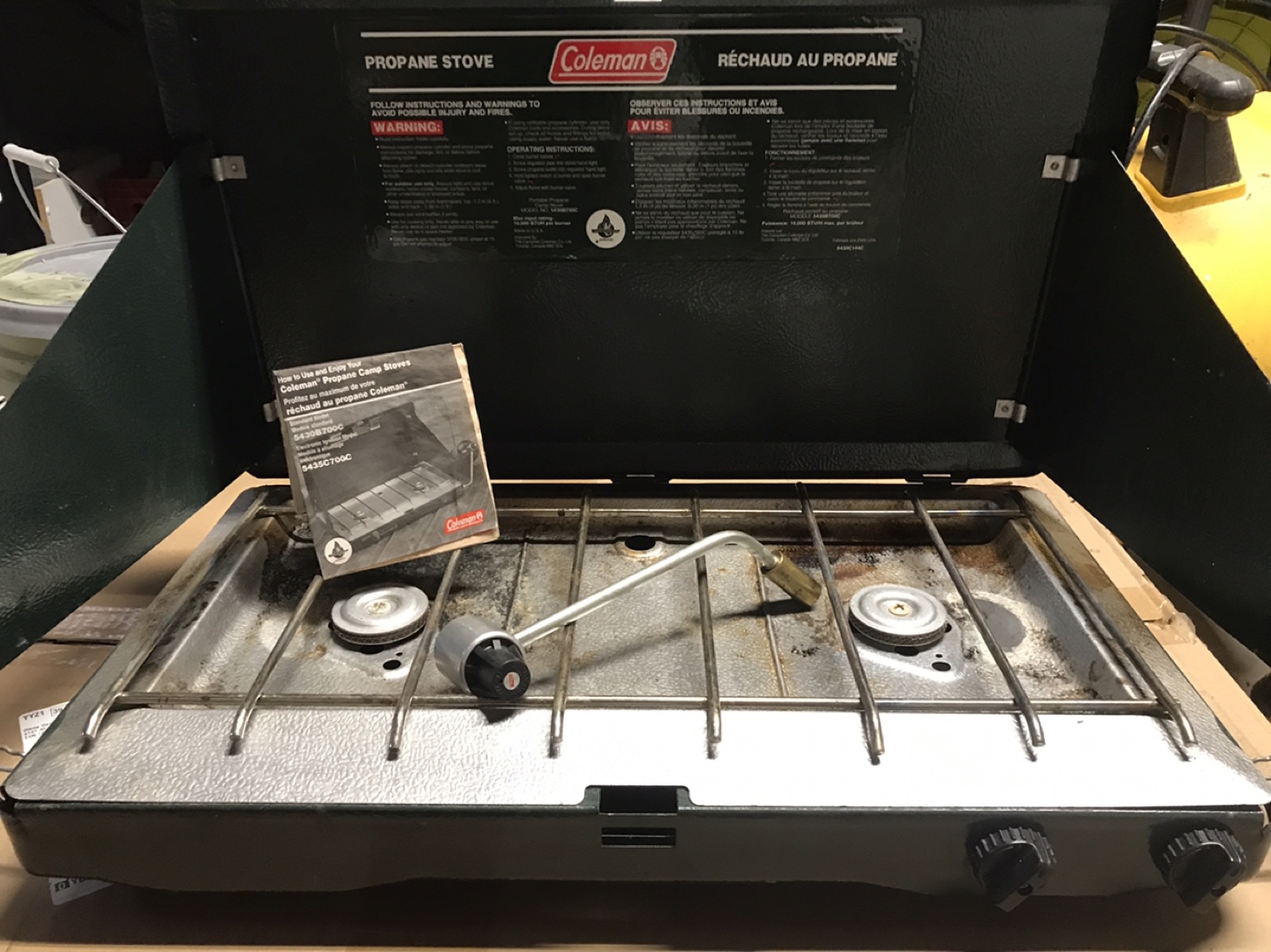 Vintage Coleman Propane Camp Stove 5435C700C