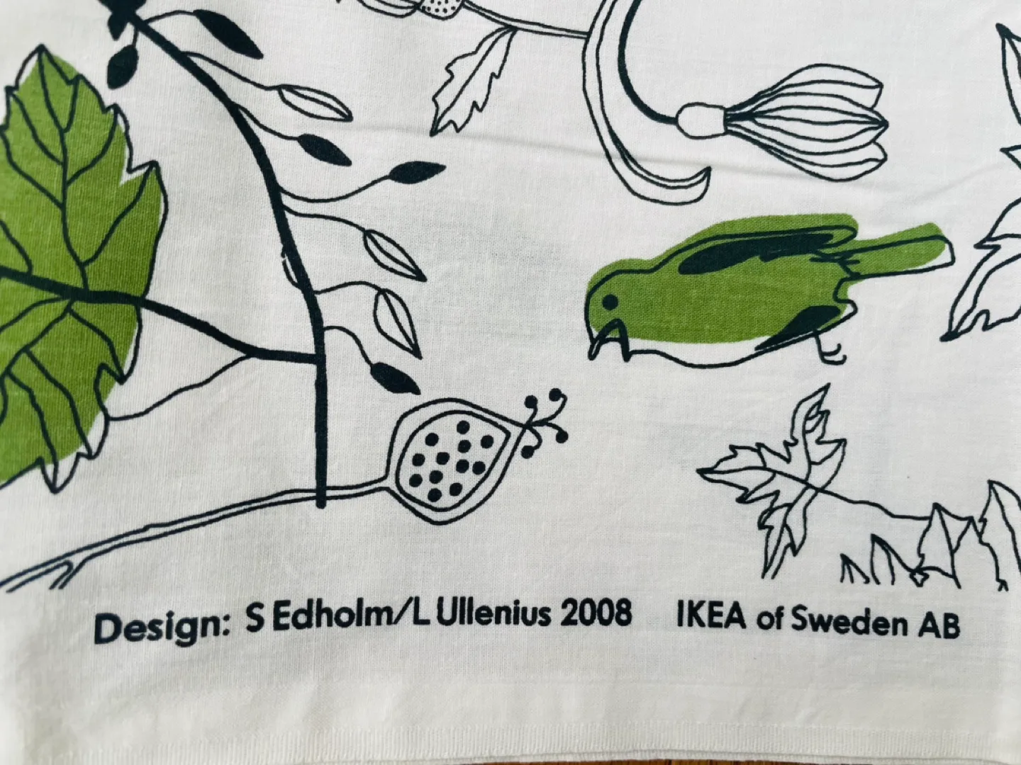 IKEA Bird and Floral Pattern Fabric image indicator(3)