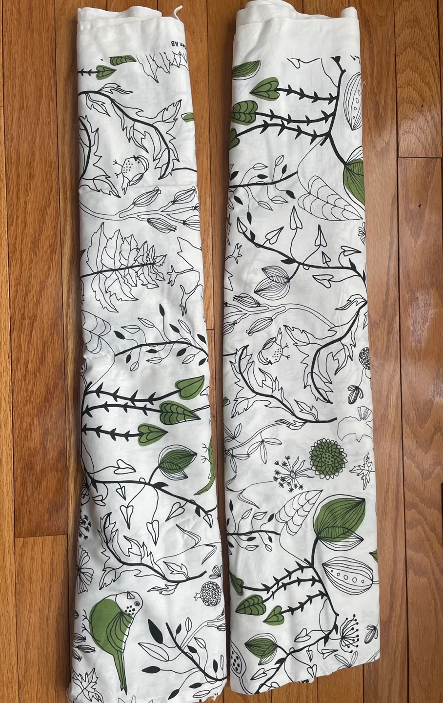 IKEA Bird and Floral Pattern Fabric image indicator(2)