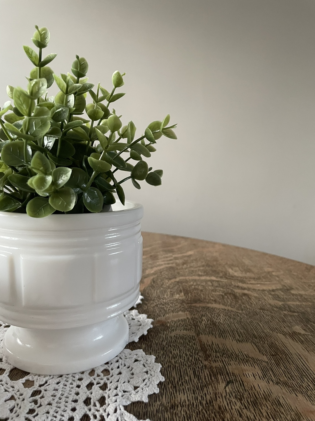 Vintage Milk Glass Planter