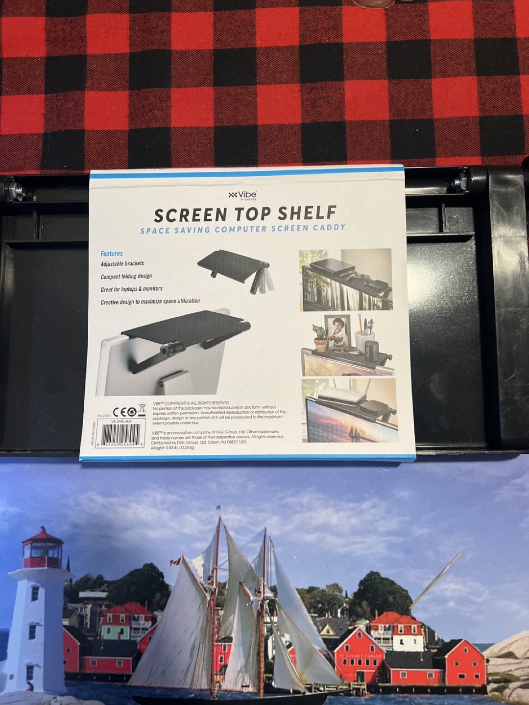 🏈XxVibe Screen Top Shelf - Space Saving Computer Screen Caddy - photo 2