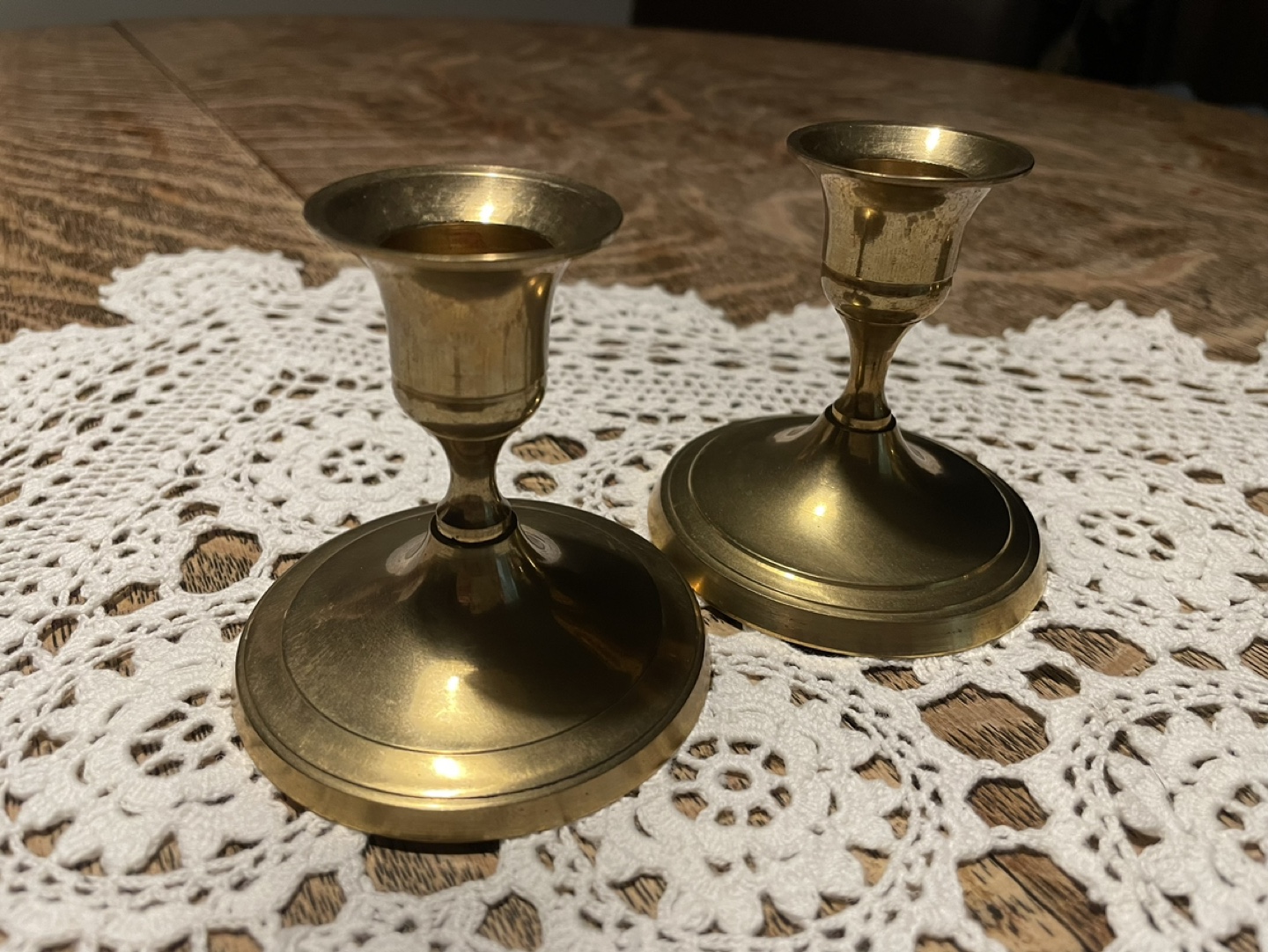 Vintage Brass Candle Holders - Set of Two - photo 2