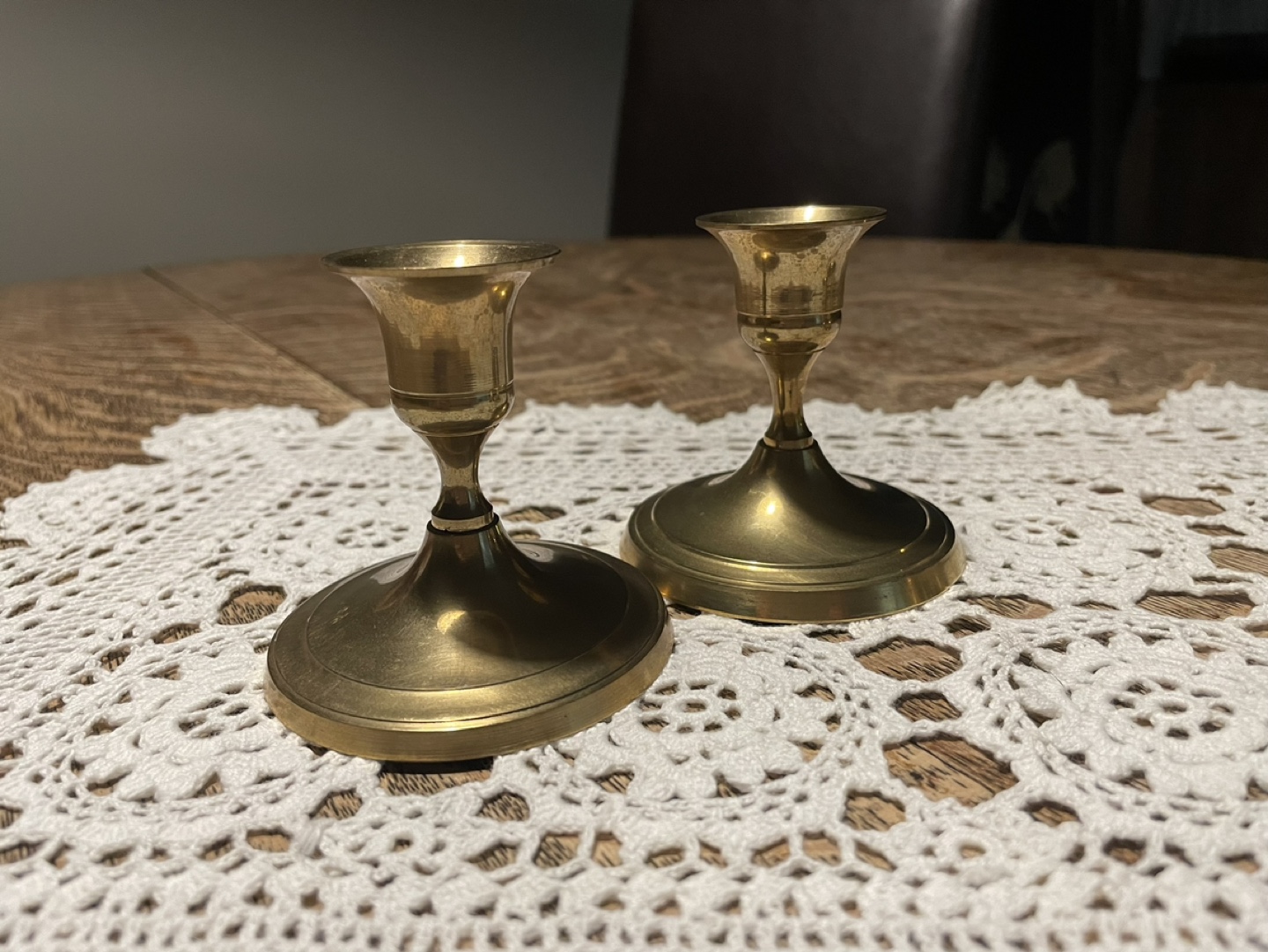 Vintage Brass Candle Holders - Set of Two - photo 3