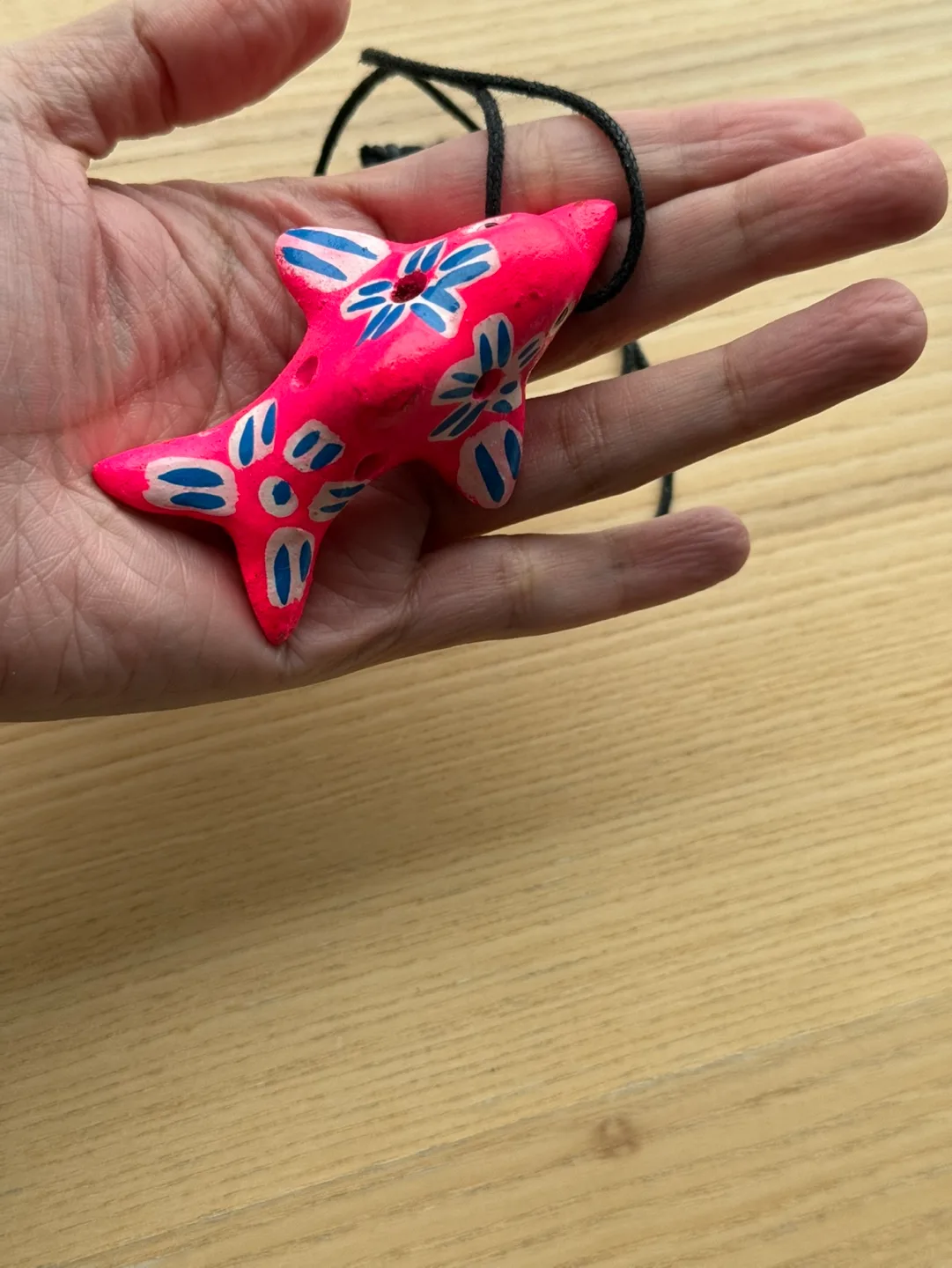 Handcrafted Mexican buff clay whistle necklace 🏈 image indicator(2)