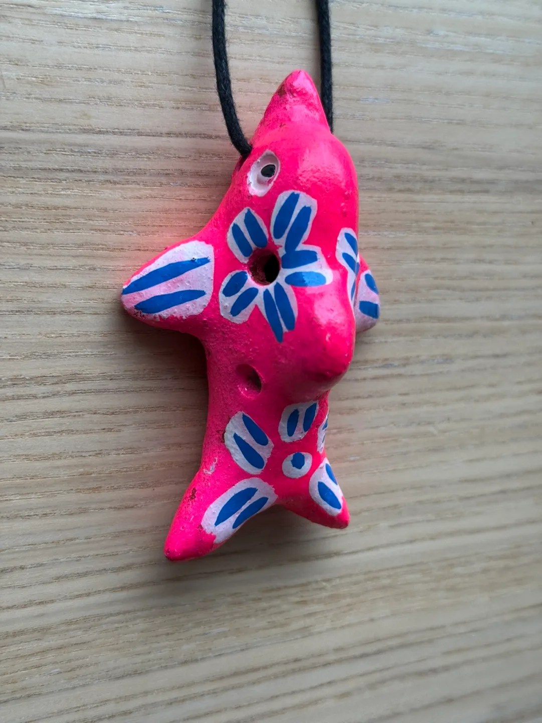 Handcrafted Mexican buff clay whistle necklace 🏈 image indicator(3)