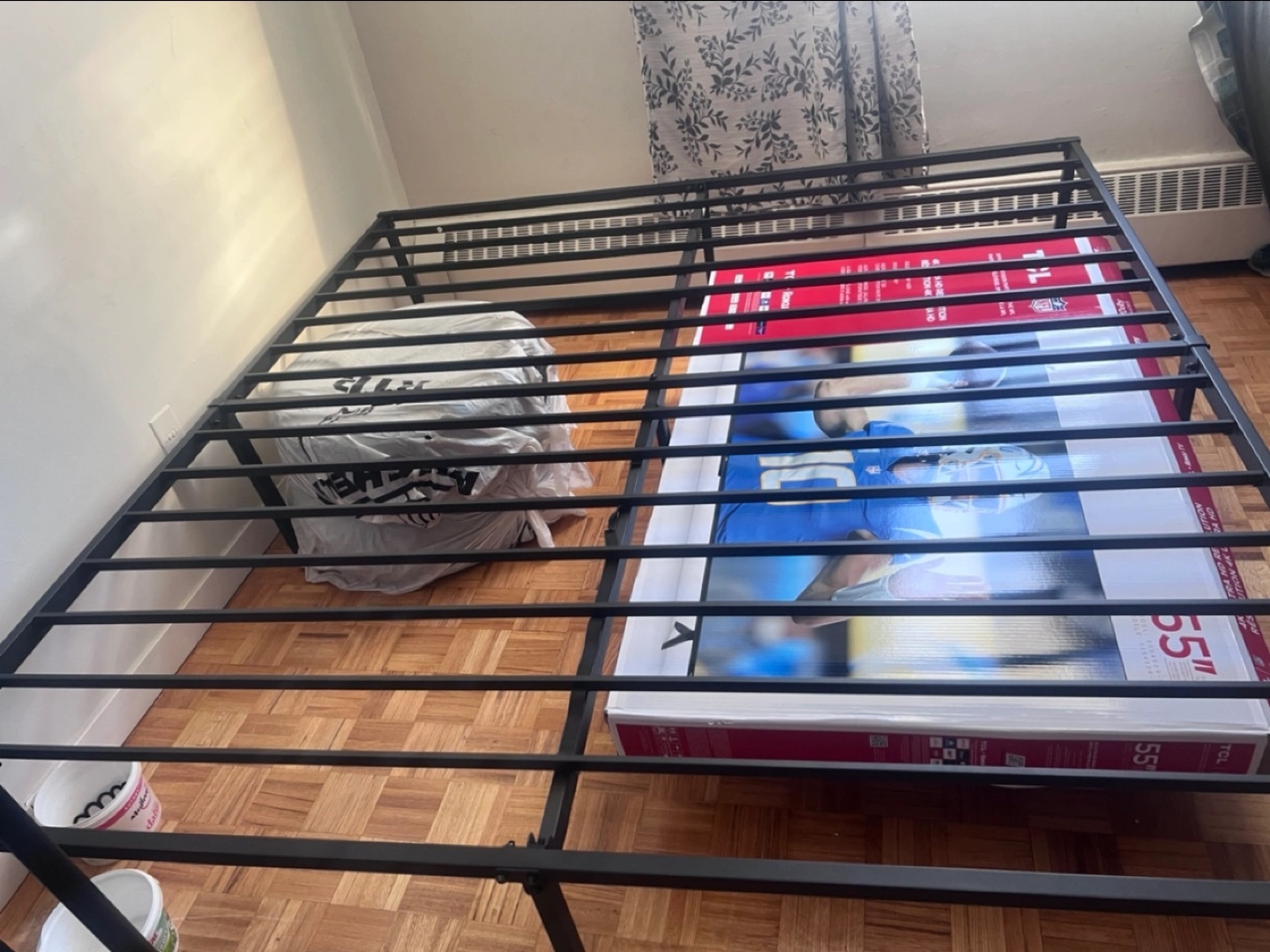Black Metal Full-Size Bed Frame