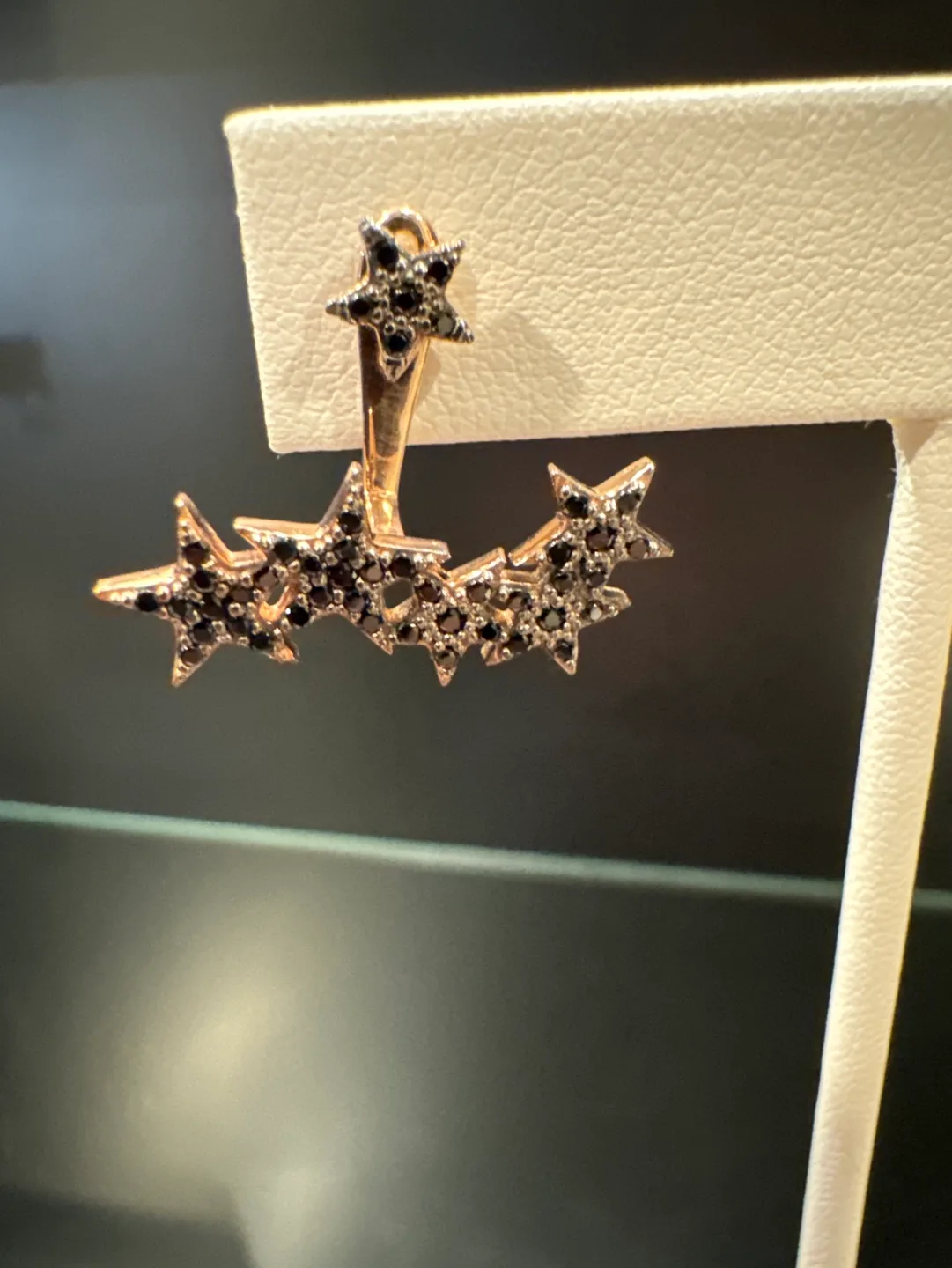 Rose gold star with black bezels stones image indicator(3)