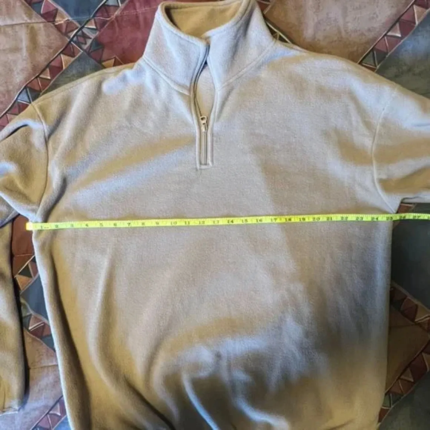 Beige Fleece 1/4 Zip Pullover image indicator(4)