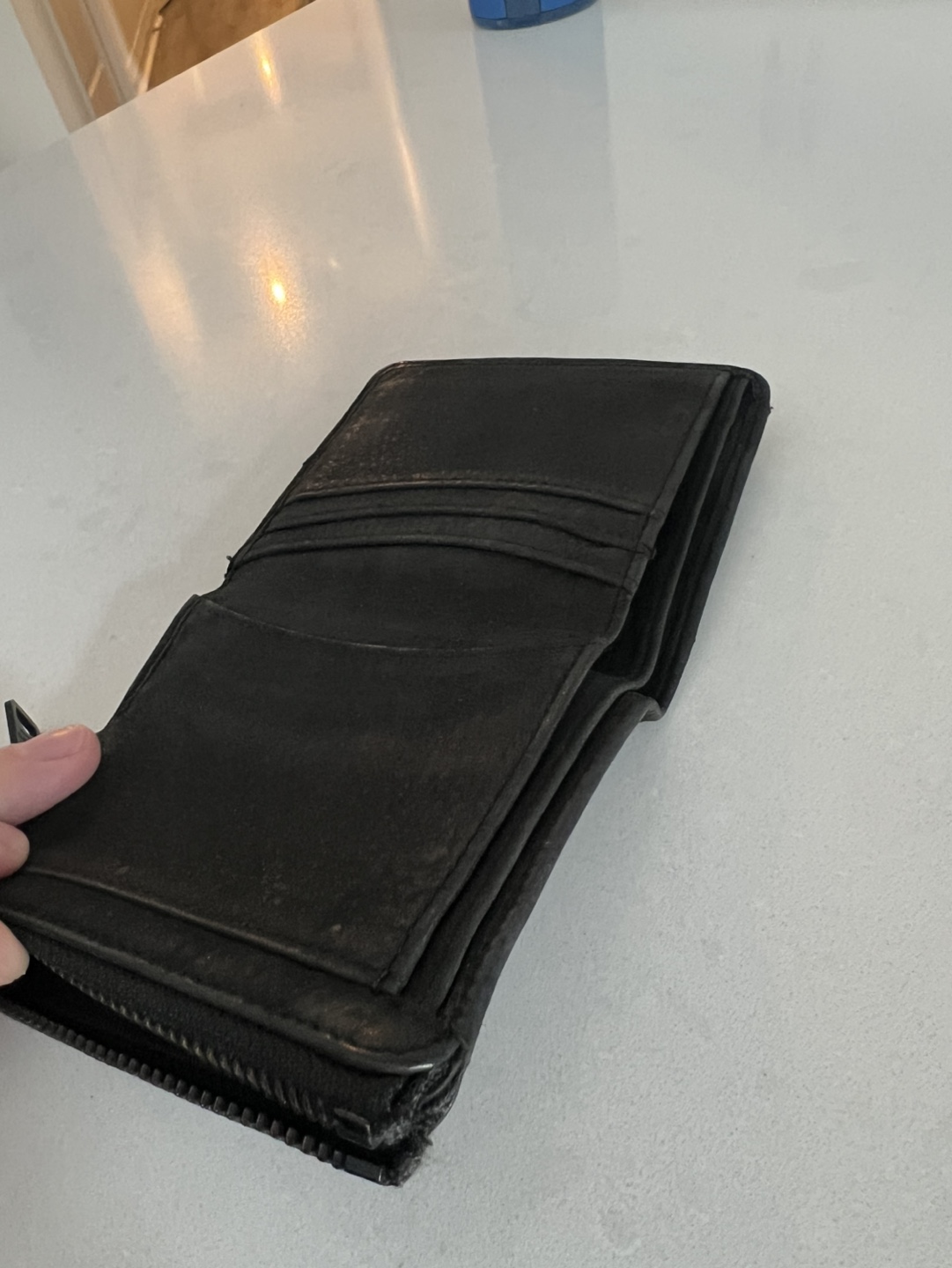 All Saints Black Leather Wallet with Zip - photo 2