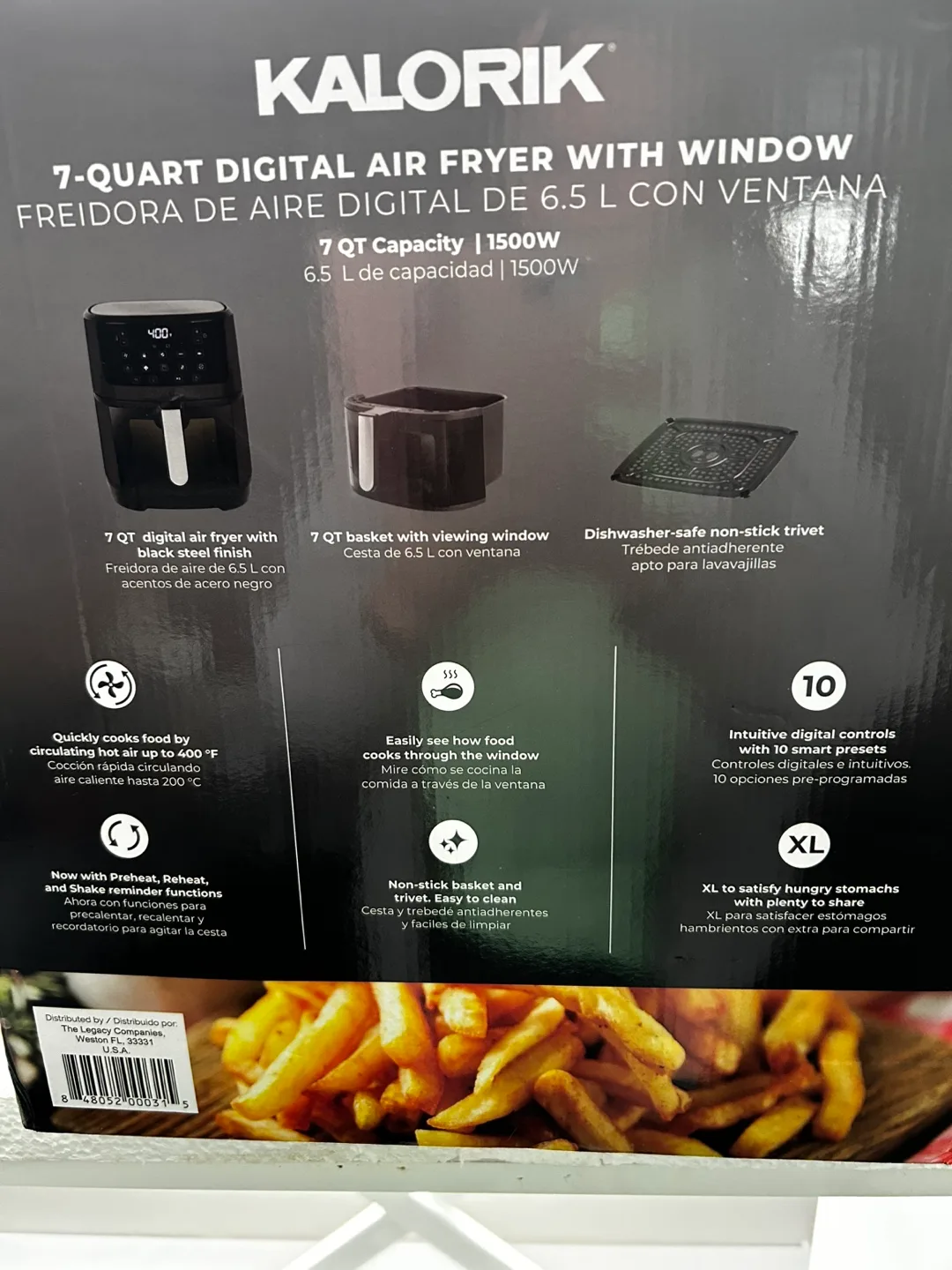 Kalorik 7-Quart Digital Air Fryer with Window image indicator(2)