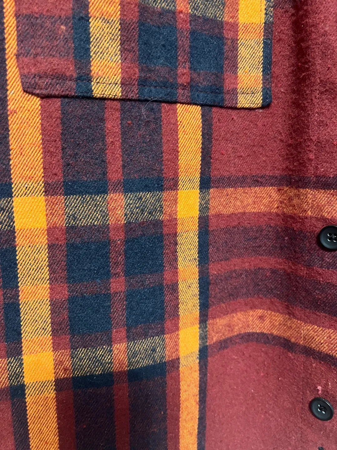 🏈 Amnesia Flannel Shirt - Red, Orange, and Black Plaid image indicator(3)