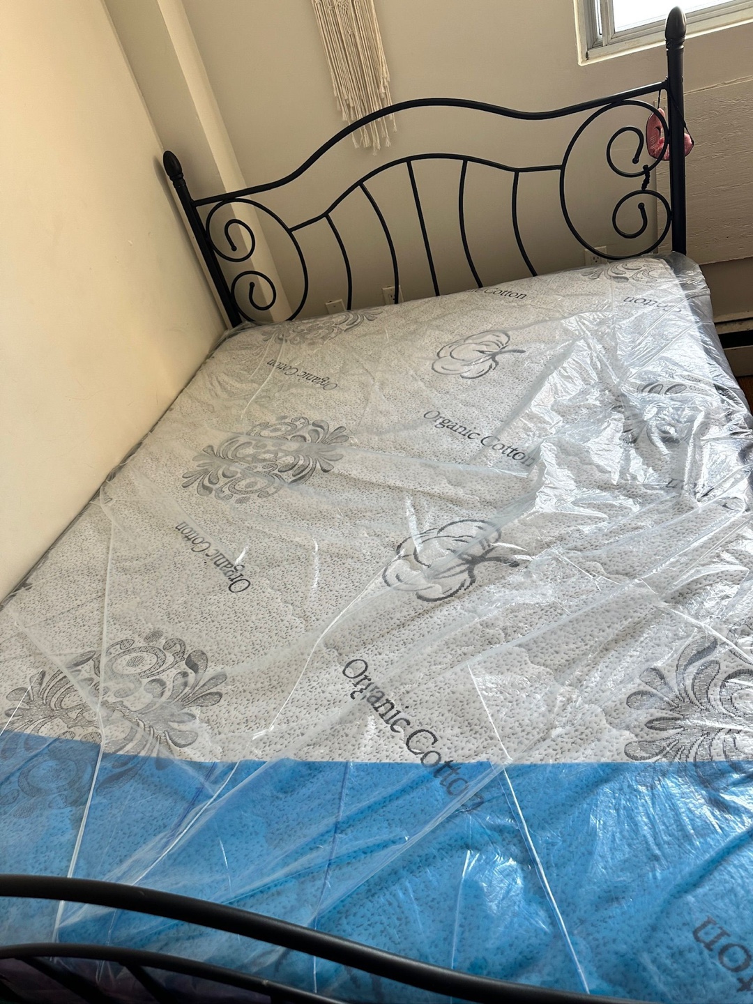New Double Mattress and Metal Frame