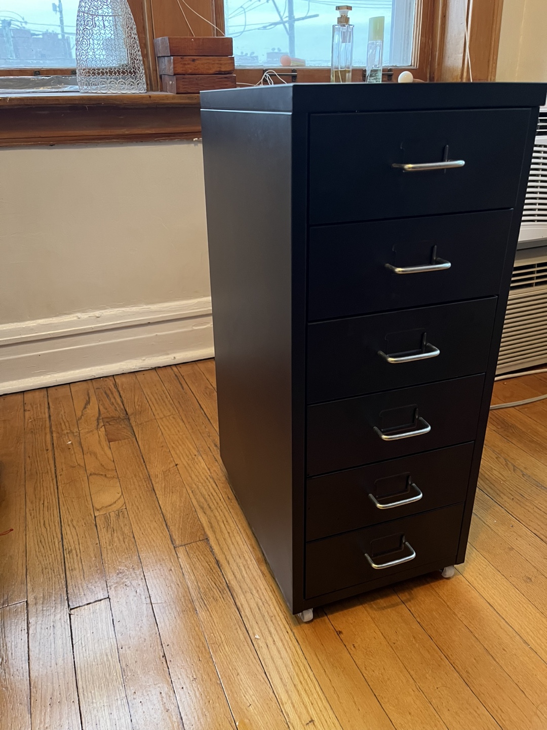 IKEA HELMER 6-Drawer Rolling Cart - Black - photo 2