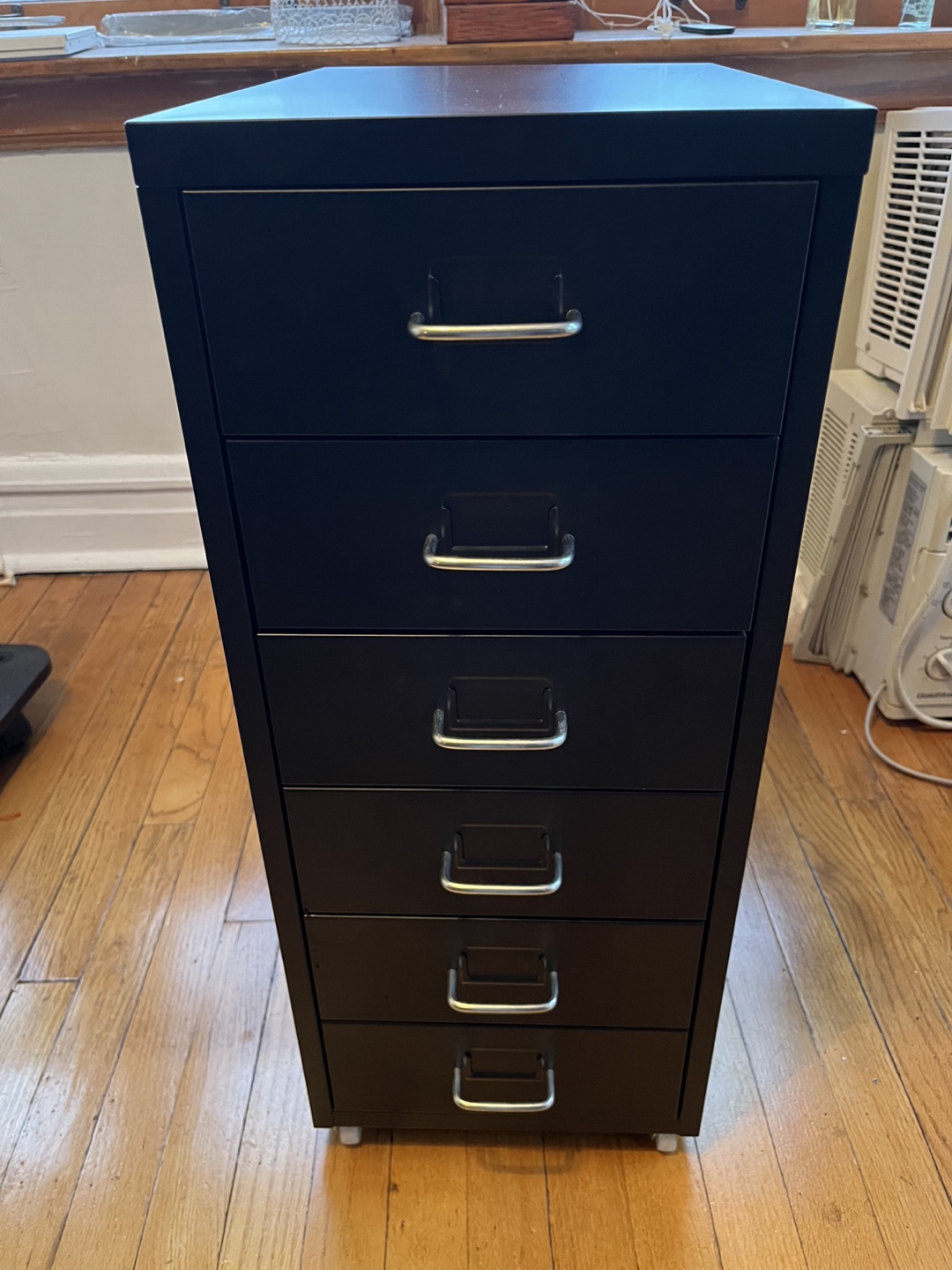 IKEA HELMER 6-Drawer Rolling Cart - Black - photo 3