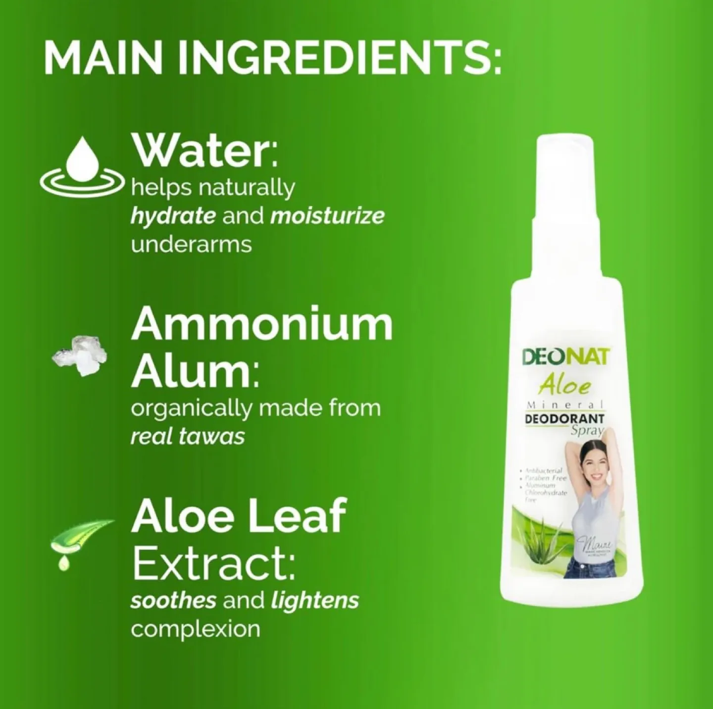 Deonat Mineral Deodorant Spray - Papaya & Aloe thumbnail