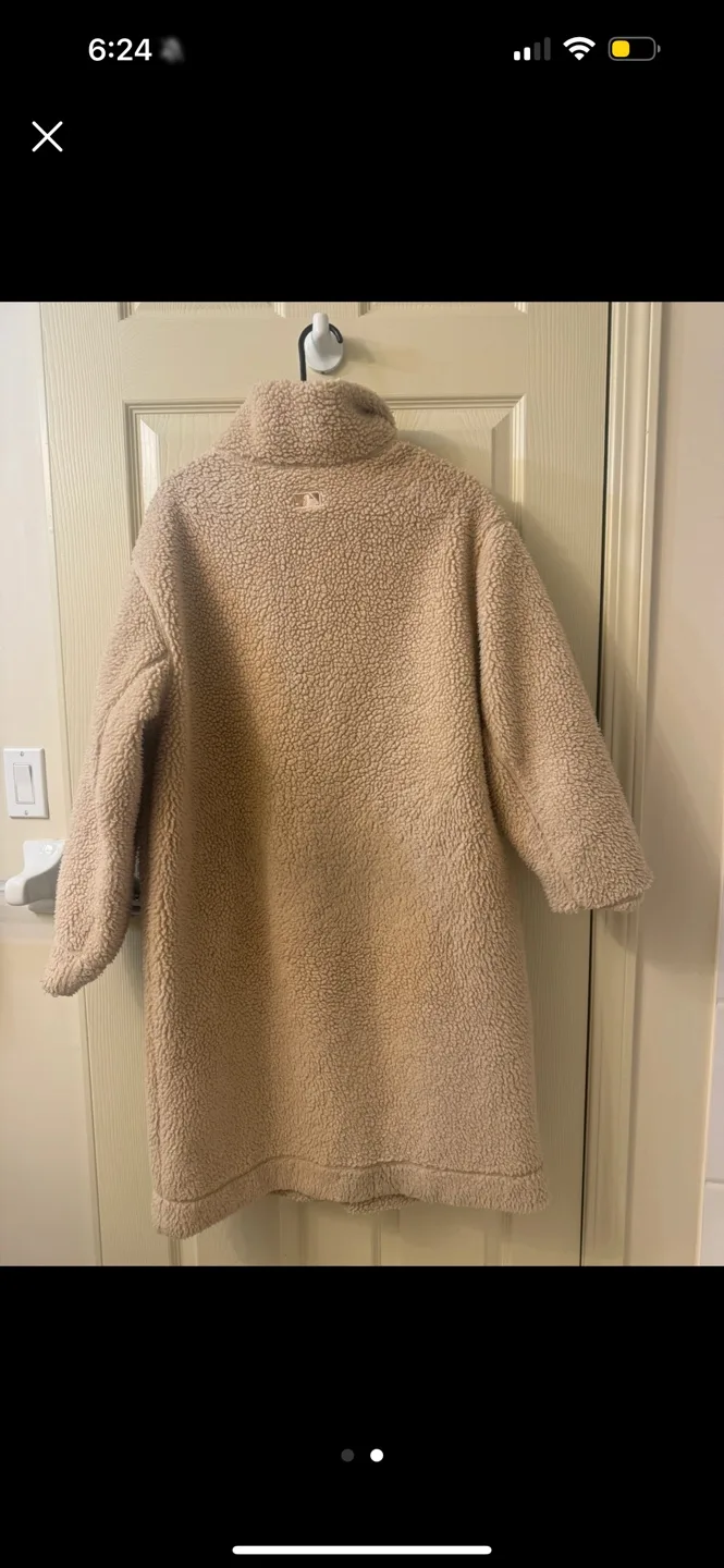 High collar double zip teddy jacket image indicator(2)