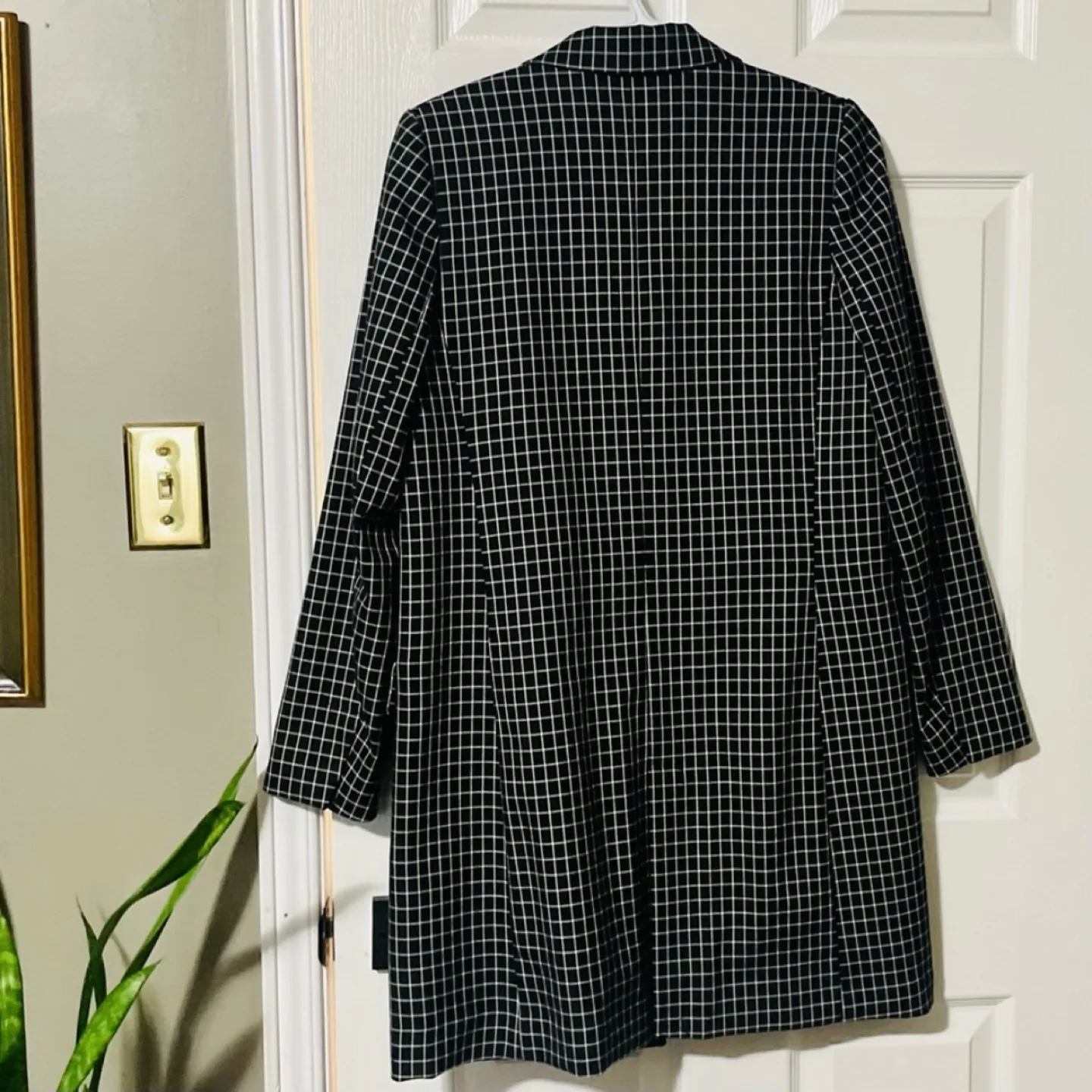 Mango One Button Patterned Lapel-collar Blazer image indicator(4)