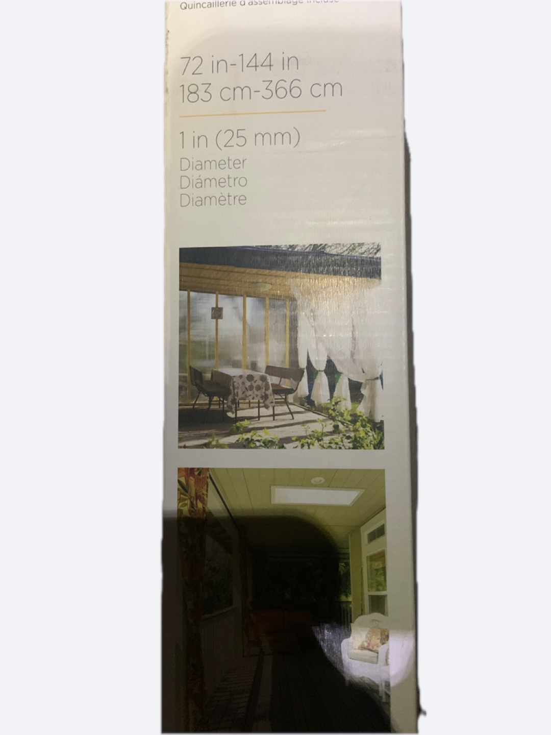 Tropez 1” 🏈 72-144” Extendable Curtain Rod - photo 2