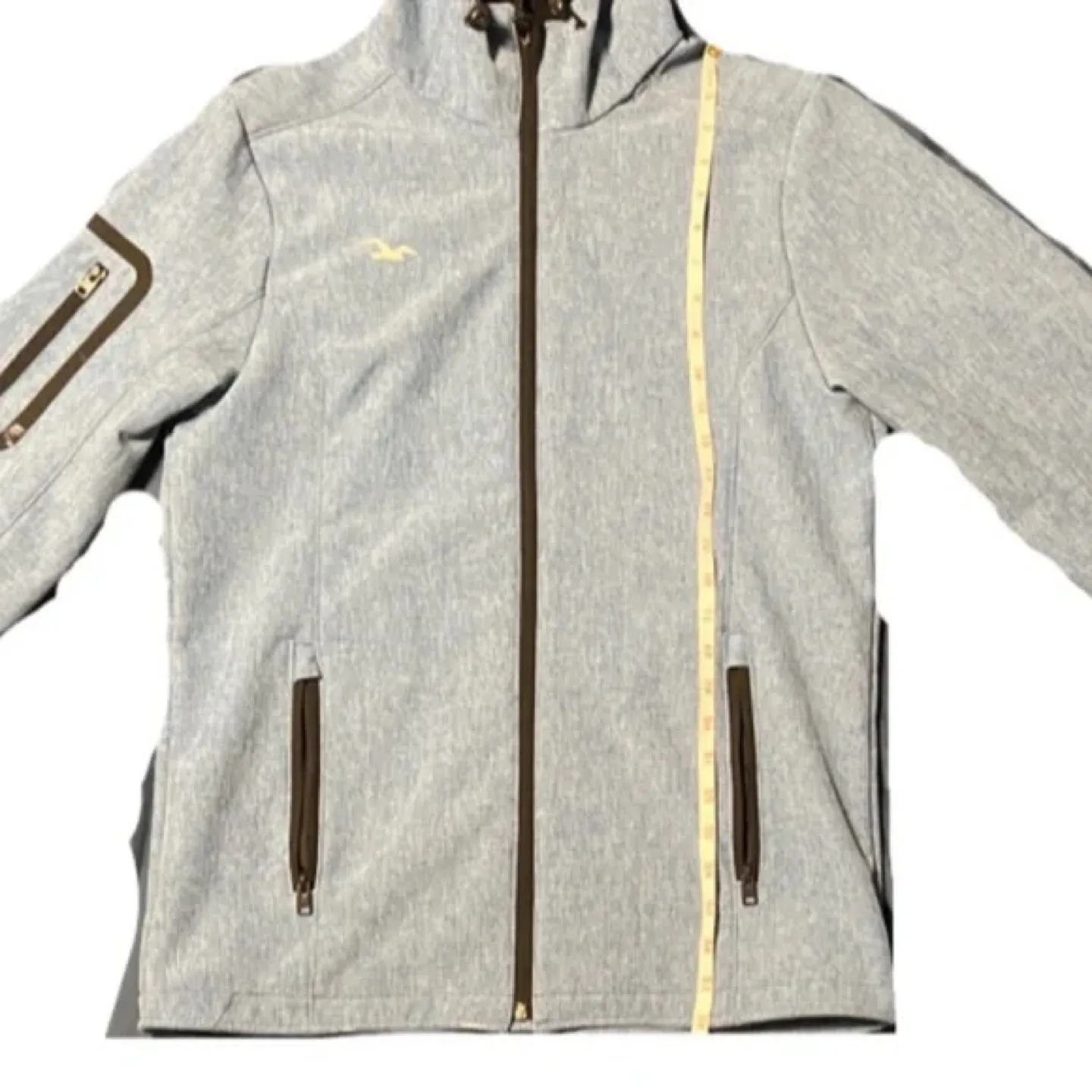 Hollister Co. Grey Zip-Up Hoodie Jacket image indicator(2)