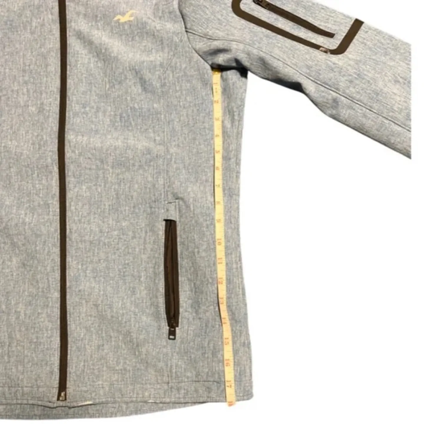 Hollister Co. Grey Zip-Up Hoodie Jacket image indicator(3)