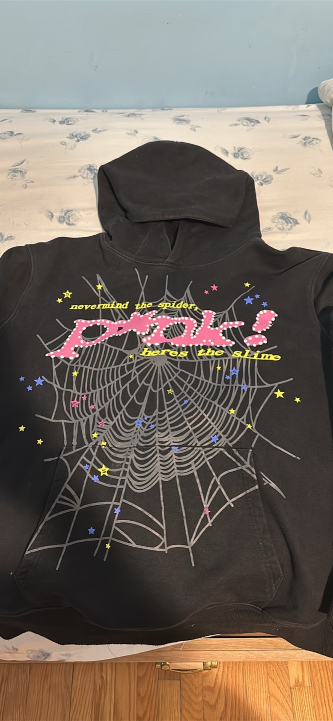 SP5DER Black Hoodie Size Medium
