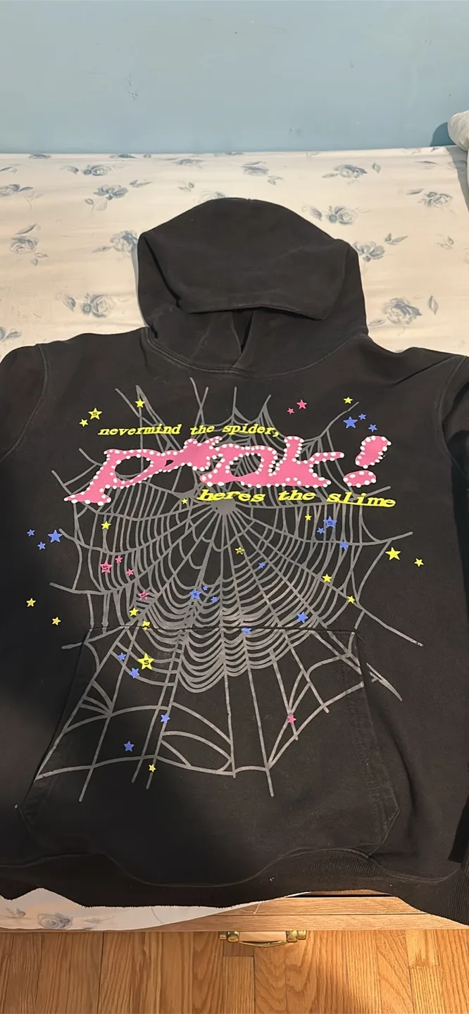 SP5DER Black Hoodie Size Medium thumbnail