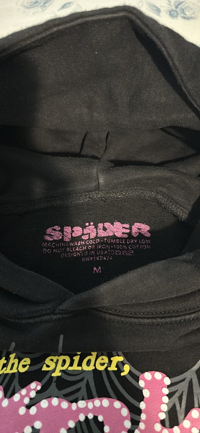 SP5DER Black Hoodie Size Medium - photo 2