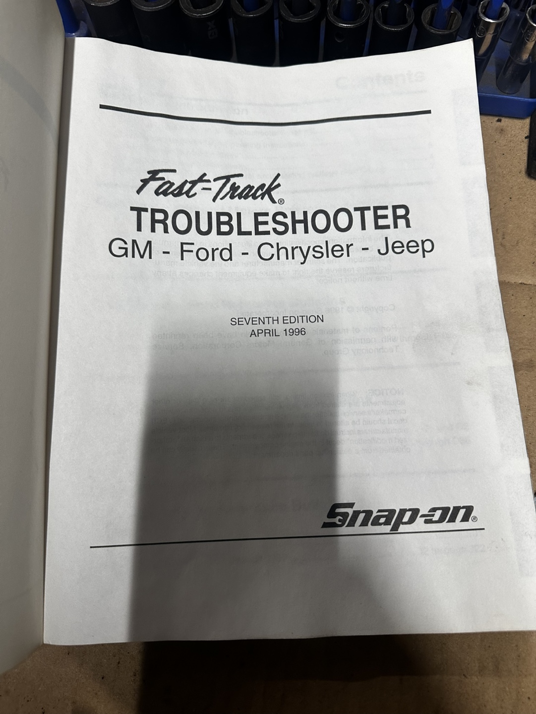 Snap-on Fast-Track Troubleshooter Manual