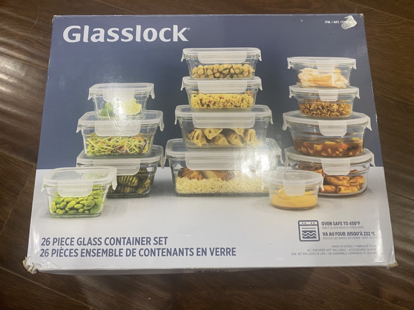 Glasslock 26-Piece Glass Food Storage Container Set